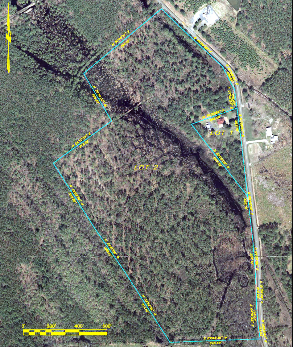 aerial view of farm